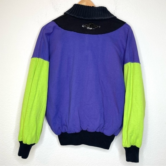 VTG 80’s 90’s color block reversible bomber jacket medium - Picture 8 of 16